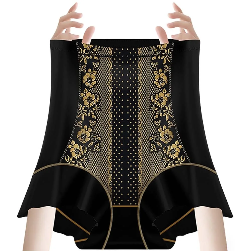 

High Waist Postpartum Body Shaper Flower Floral Panties Butt Lifter Briefs Shapewear Belly Contracting Seamless Underpants Lady