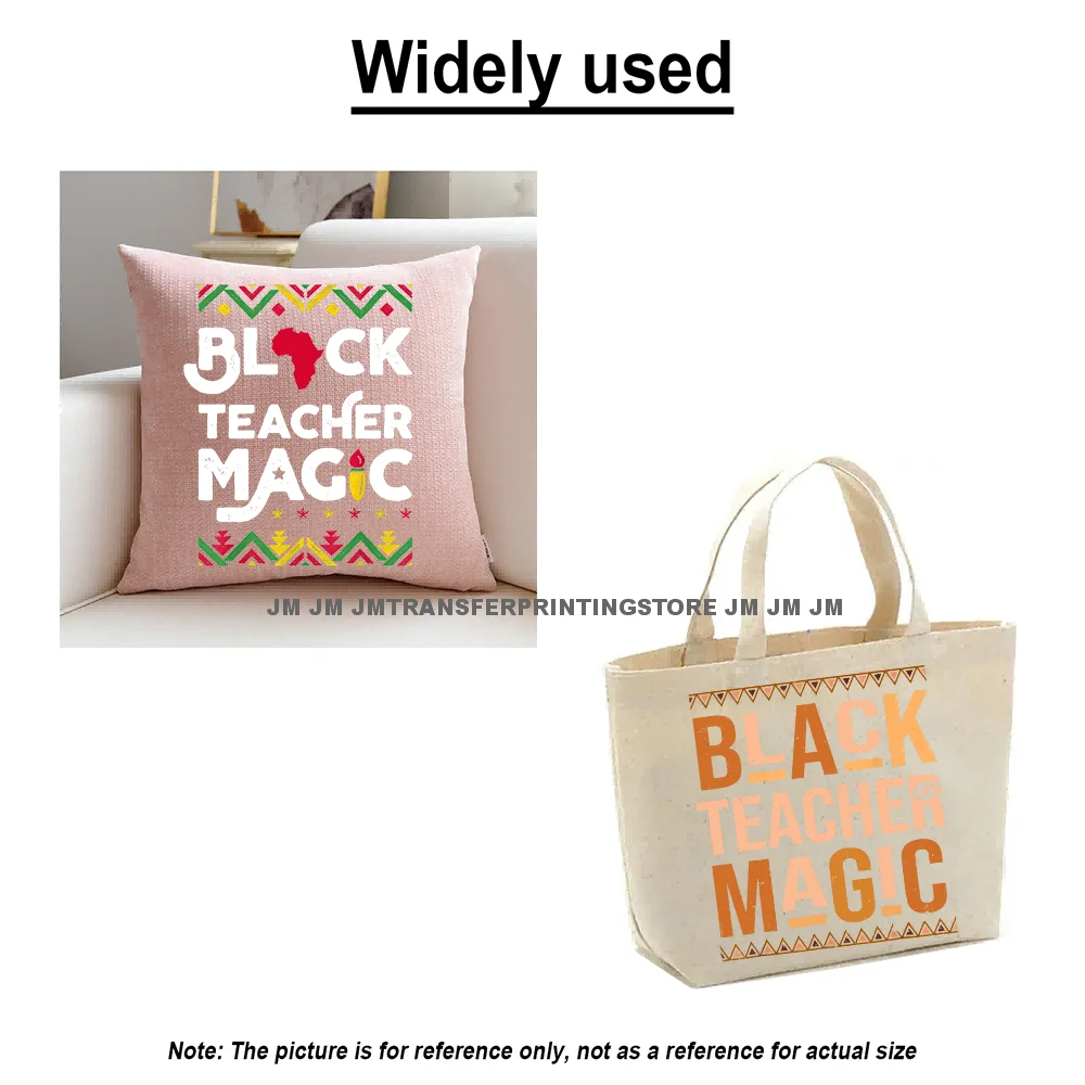 عرض ساخن على المعلم الافرو تصاميم سحرية الحديد على DTF نقل المعلمين الأسود الطباعة على استعداد للضغط للملابس