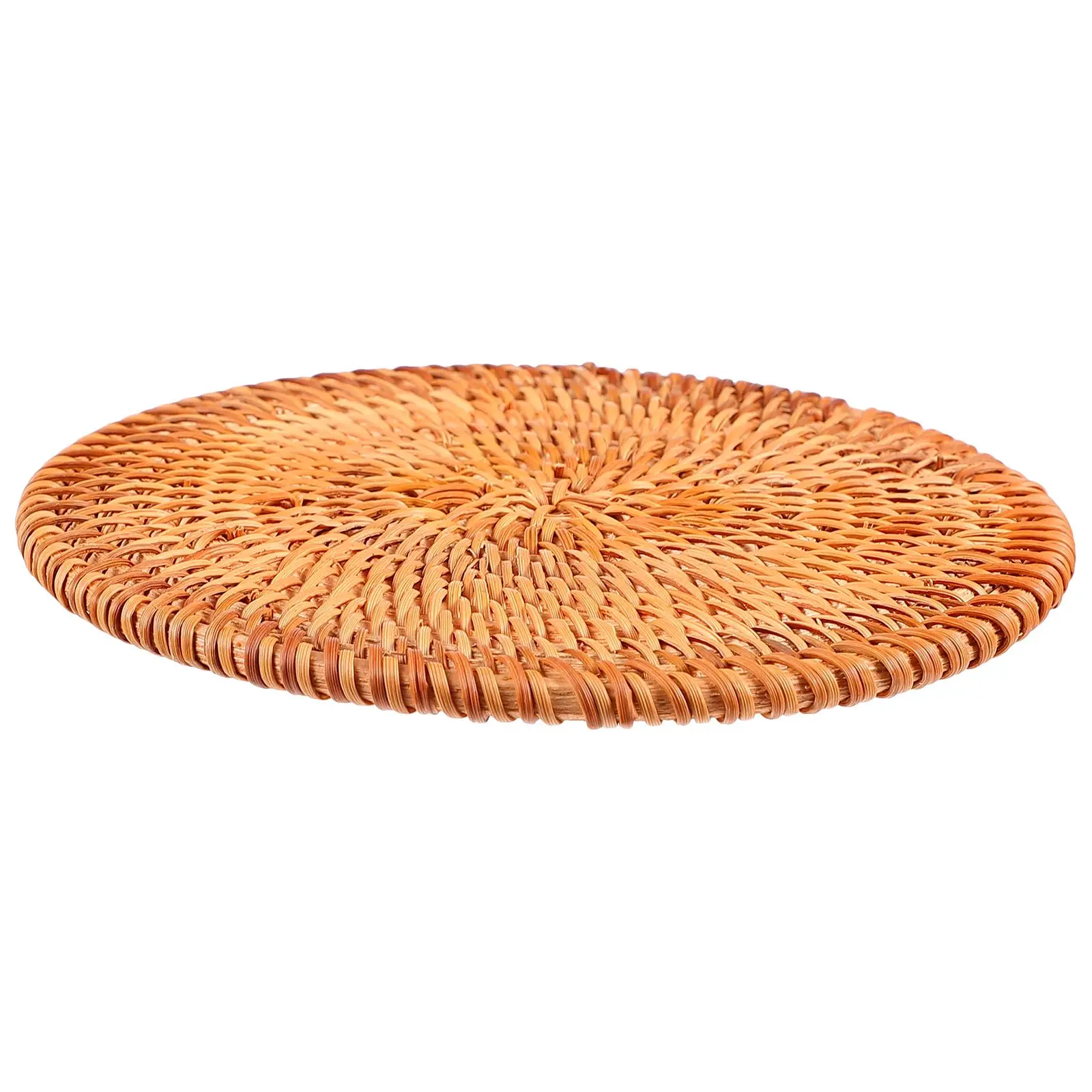 

Rattan Heat Insulation Mat 13cm Wooden Place Pot Coaster Non Slip Table Pad Household Oil Resistant Practical Durability