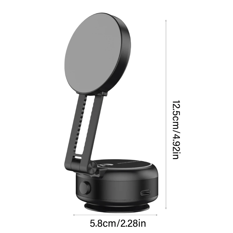 Car Mount Bracket Rack with Electric Vacuum Grip Nonslip Adjustable Dashboard Stand for 4.7" Phone Navigation Travel Use
