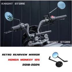 Suitable for Honda Monkey 125 modified retro rearview mirror 2018 2019 2020 2021 2022 2023 2024 aluminum alloy rearview mirror