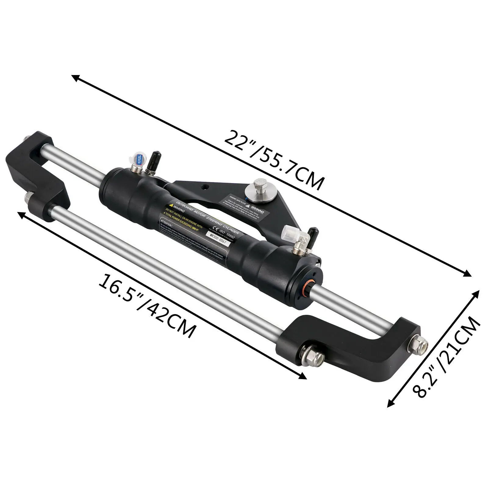 Hydraulic Boat Outboard Steering Marine Steering System Kit Cylinder Helm 300HP kit