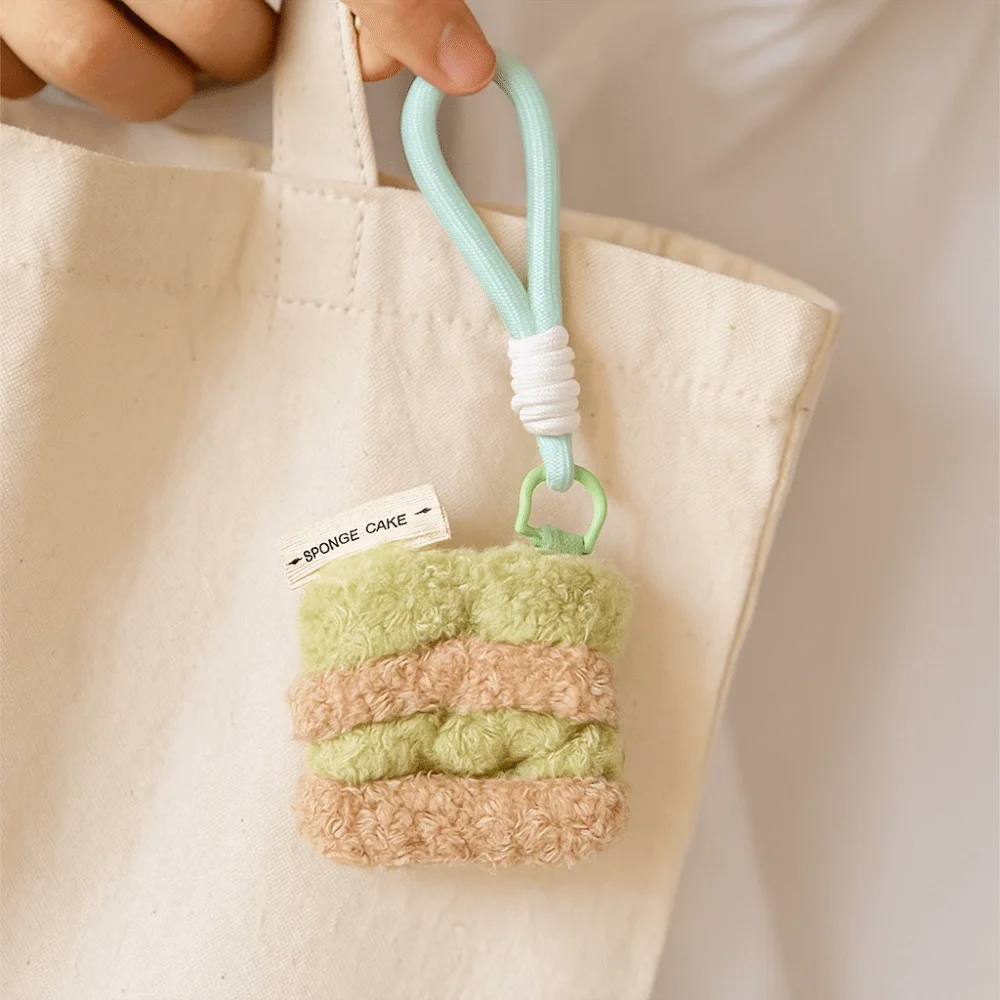 لطيف Kawaii كعكة قلادة ساندويتش هوت دوج مضحك محاكاة الغذاء المفاتيح على ظهره ديكور برغر حقيبة كيرينغ الفتيان/الفتيات