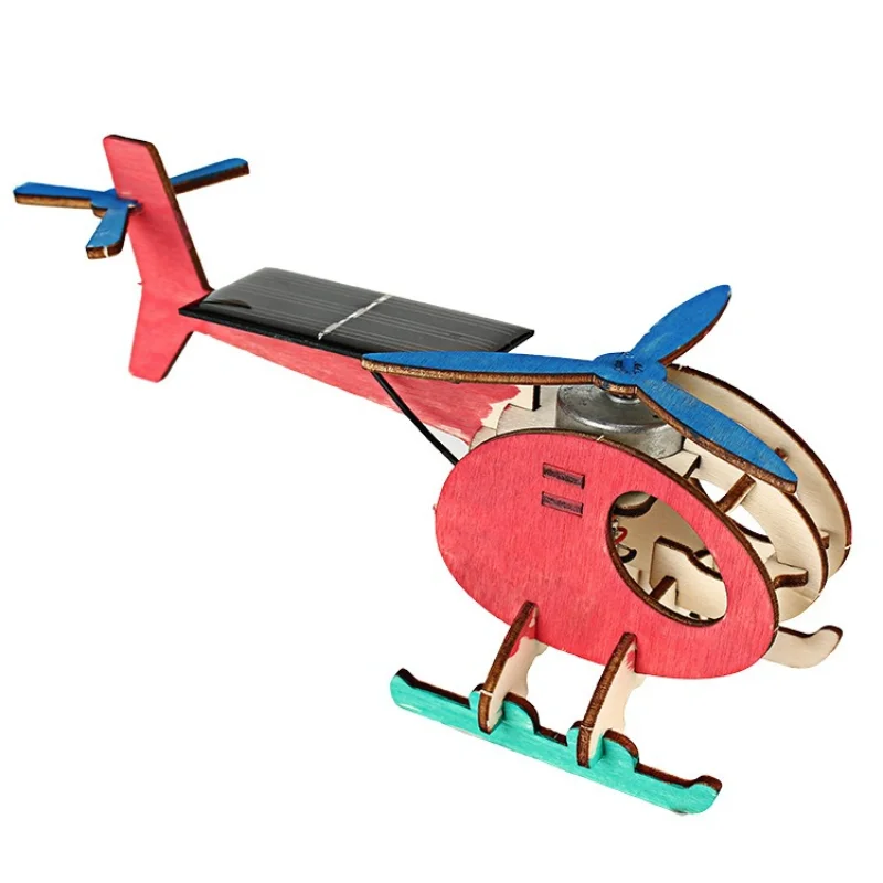 DIY Science Toys Wooden Puzzle Assembled Model Aviation Satellite Solar Energy Science STEAM Education Kit