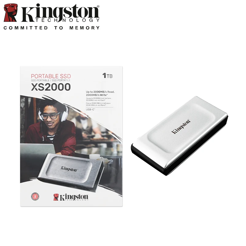 Original Kingston External Solid State Drive XS2000 USB Type-C 3.2