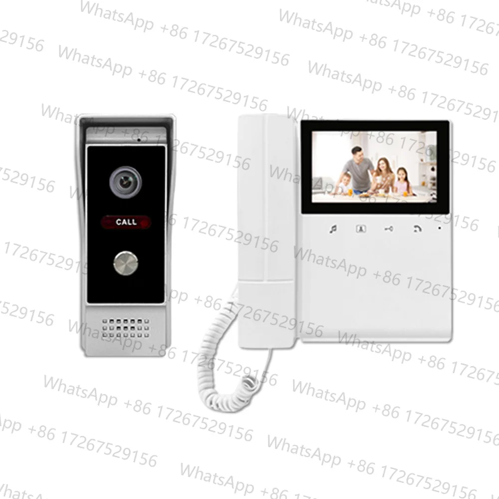4.3Inch TFT Monitor  4 Wired Video Door Phone  IR Night Vision  Intercom Visual Doorbell Peephole Viewer Door Camera