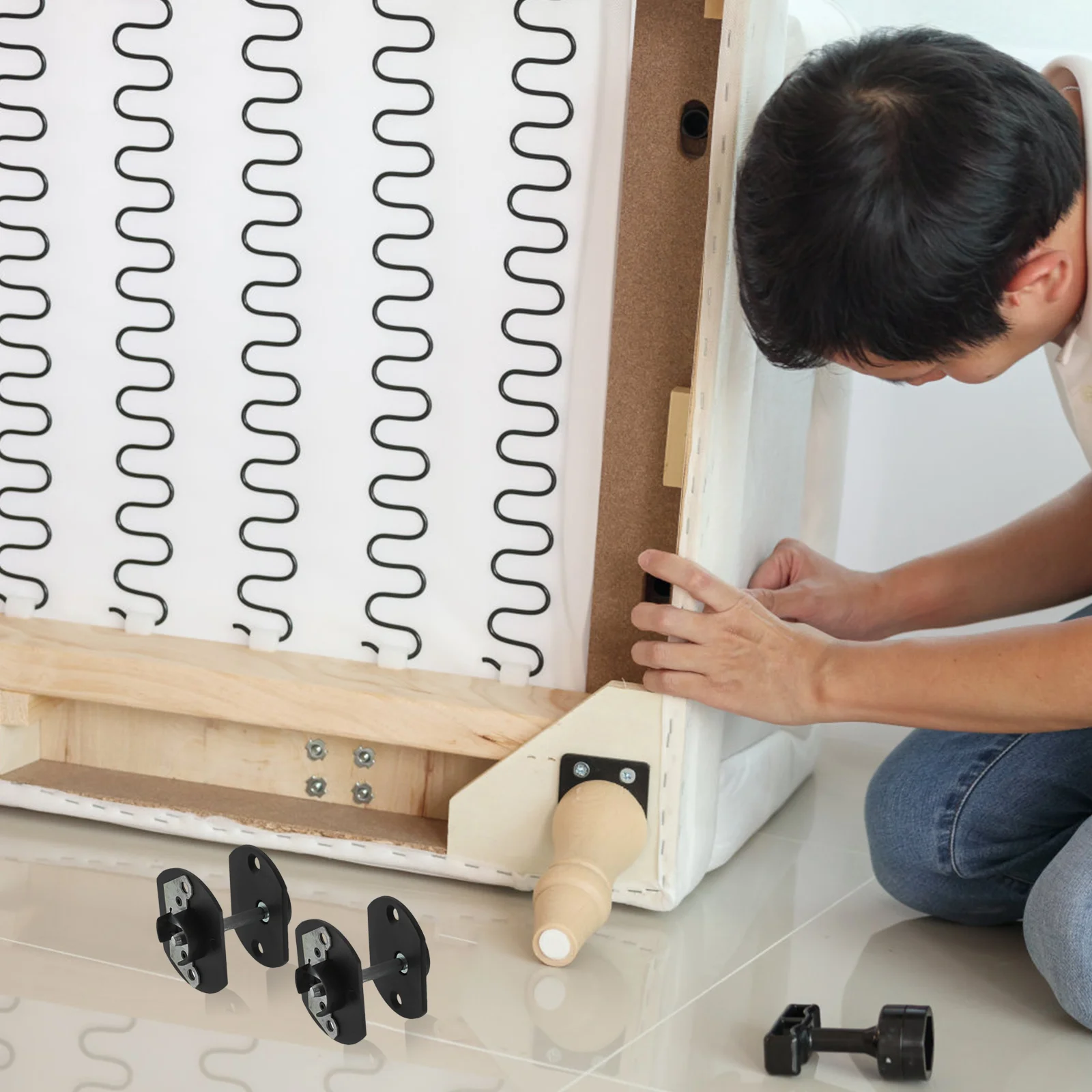 4 Sets Couch Pin Connectors Sofa Sectional Furniture Connection Buckle Brackets Reclining