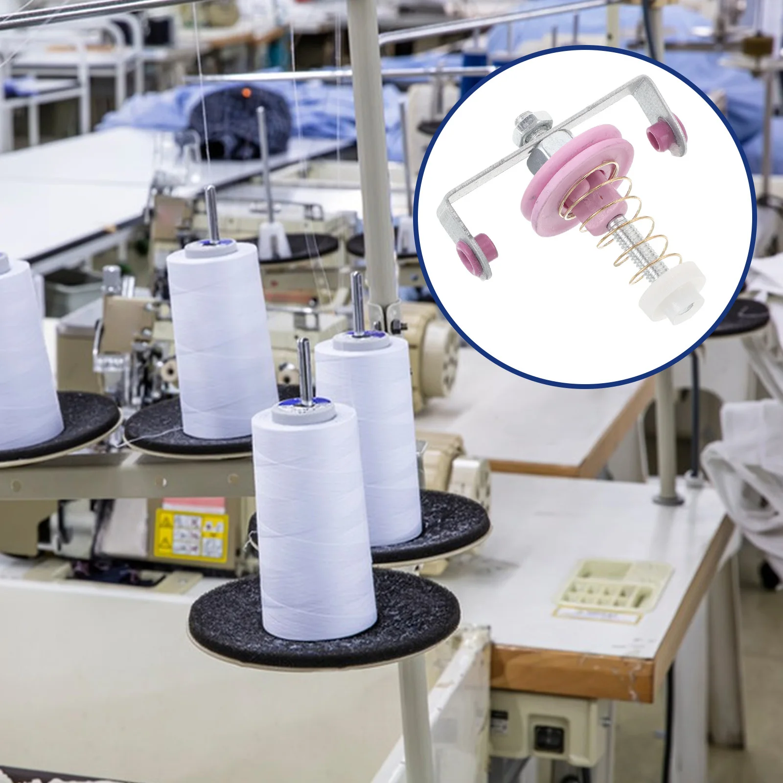 

5Pcs Knitting Machine Spring Tensioner Stainless Steel Ceramic Yarn Control for Smooth Weaving Textile Machine Spare Parts