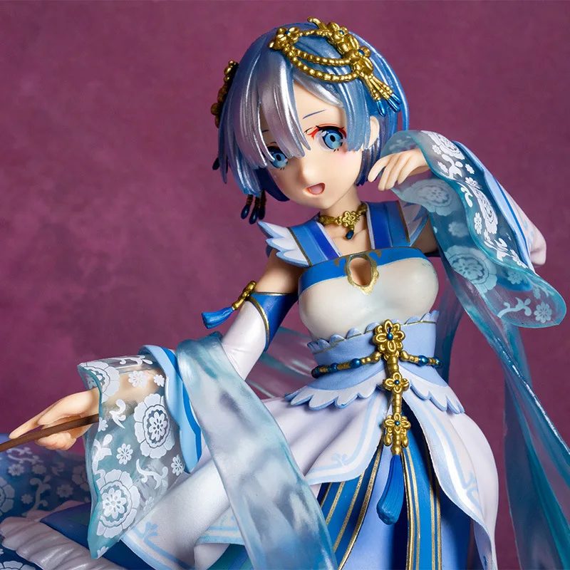 26cm Re -Starting Life In Another World- Rem In Hanfu Anime Girl Figure Model Statue Collection Desktop Decoration Ornament Toys