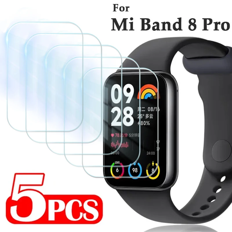 

Закаленное стекло для защиты экрана Xiaomi Miband 8 Pro Полное покрытие HD Прозрачная Взрывозащищенная пленка для смарт-часов Mi Band 8 Pro