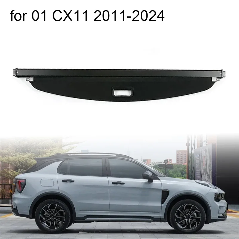 Trunk Curtain Cover Organizer For Lynk & Co 01 CX11 2011-2024 Rear Rack Partition Shelter Shield Shade Luggage Cargo Storage