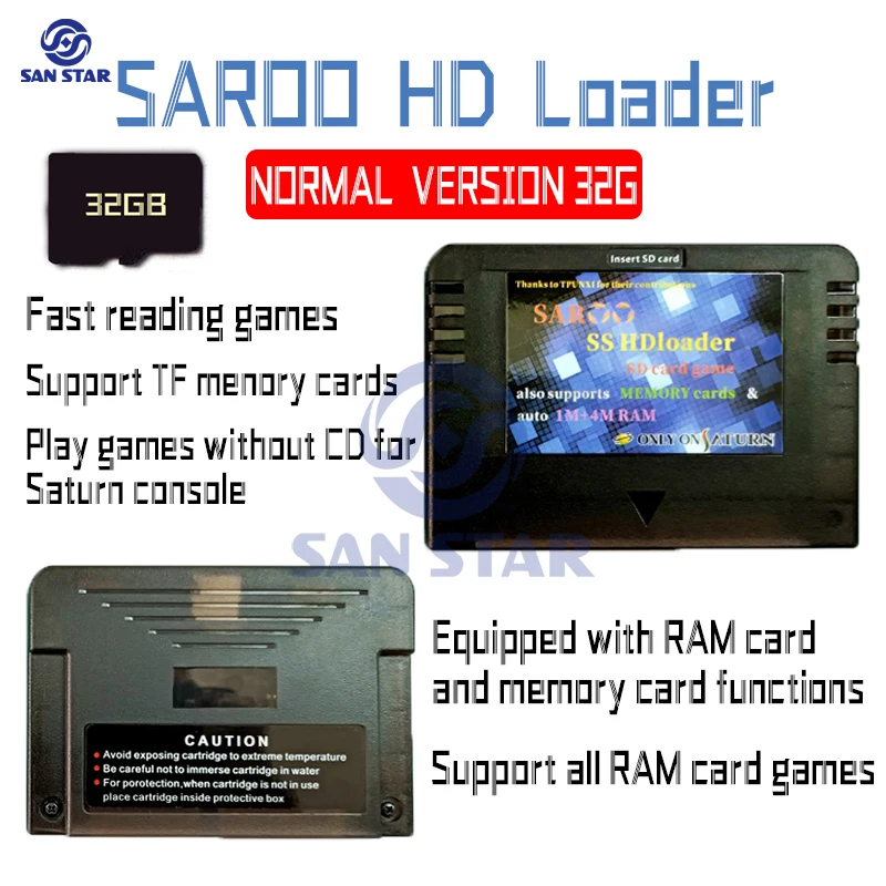 NONE Neueste 0,7 Firmware SEGA Saturn SAROO SS Konsole HDLoader Schnelle Lesung Game Reader TF/SD Karte Direkte Lesung ohne CD NEO GEO 5