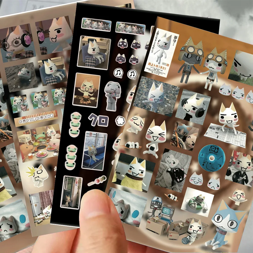 8 Adesivos Fofos de Gato Doro de Desenho Animado, Adesivos Inoue Toro para Bagagem, Malas, Skateboards, Celulares, Diários e Decalques de Grafite, Brinquedo de Presente