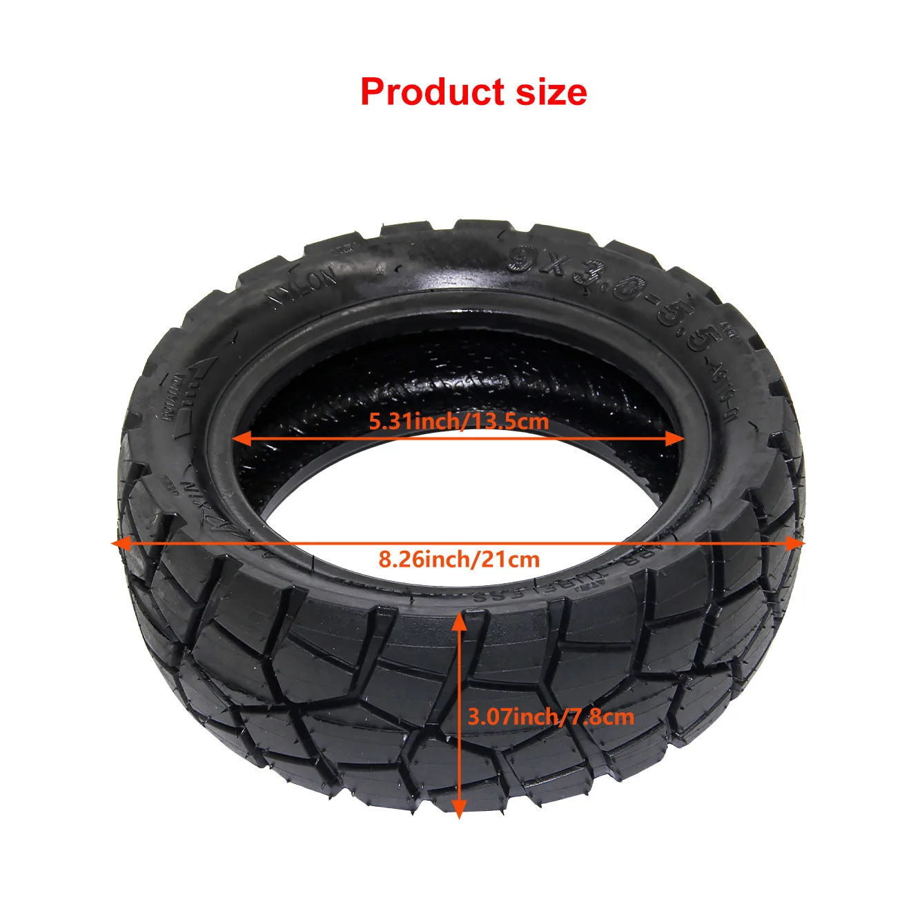 Electric Scooter 9 × 3.0-5.5 Vacuum Tire Anti-skid and Explosion-proof Rubber Thickened Wear-resistant Tire