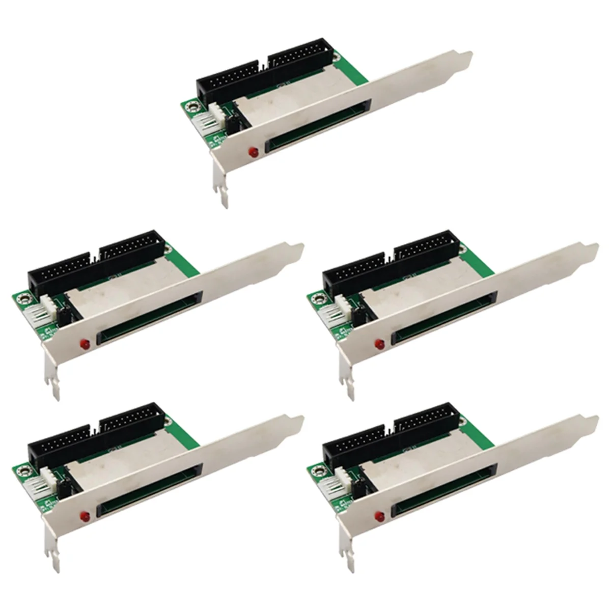 5Pcs 40-Pin CF Compact Flash Card to 3.5 IDE Converter Adapter Pci Bracket Back Panel