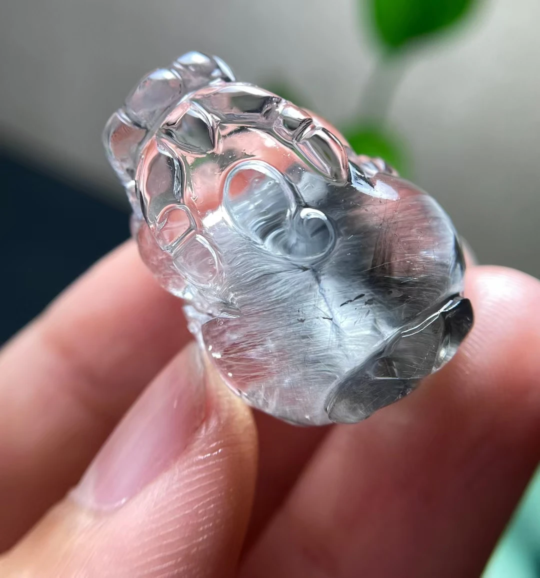 

Natural Brookite Platinum Black Rutilated Quartz Pendant 28.3*20*16.3mm Pi Xiu Women Men Bead Jewelry Fashion AAAAAA