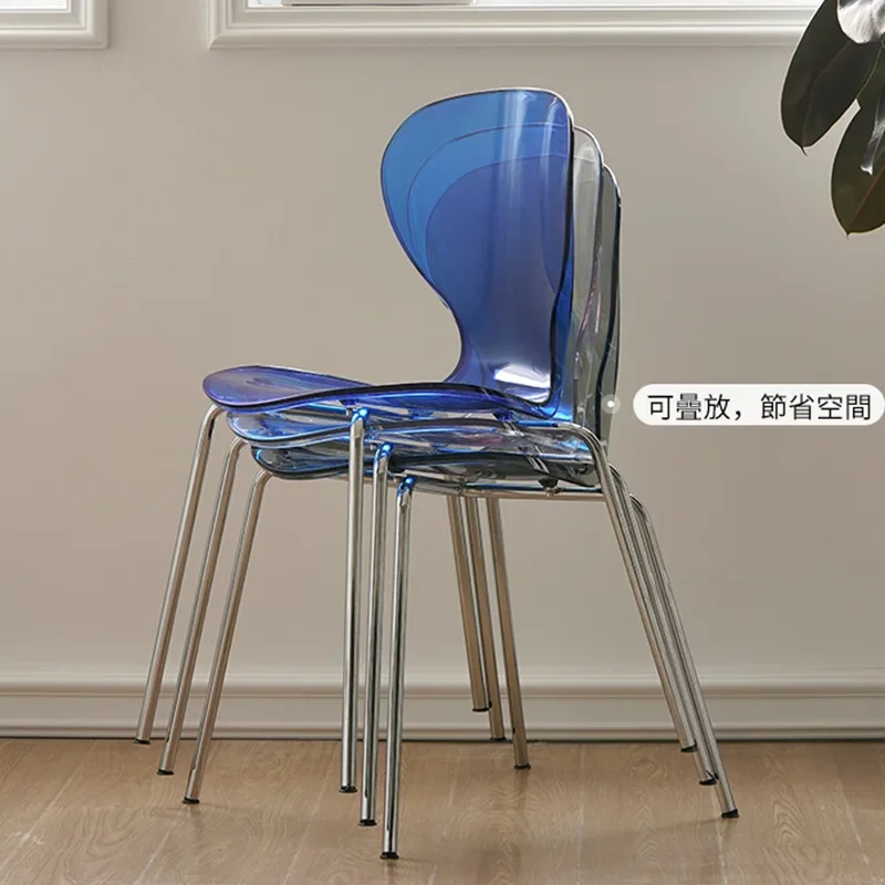 สํานักงานเก้าอี้บาร์กันน้ําหรูหราโต๊ะกลับระเบียง Minimalist โปร่งใสแผนกต้อนรับเก้าอี้บาร์ออกแบบ Chaise De Bar ตกแต่ง