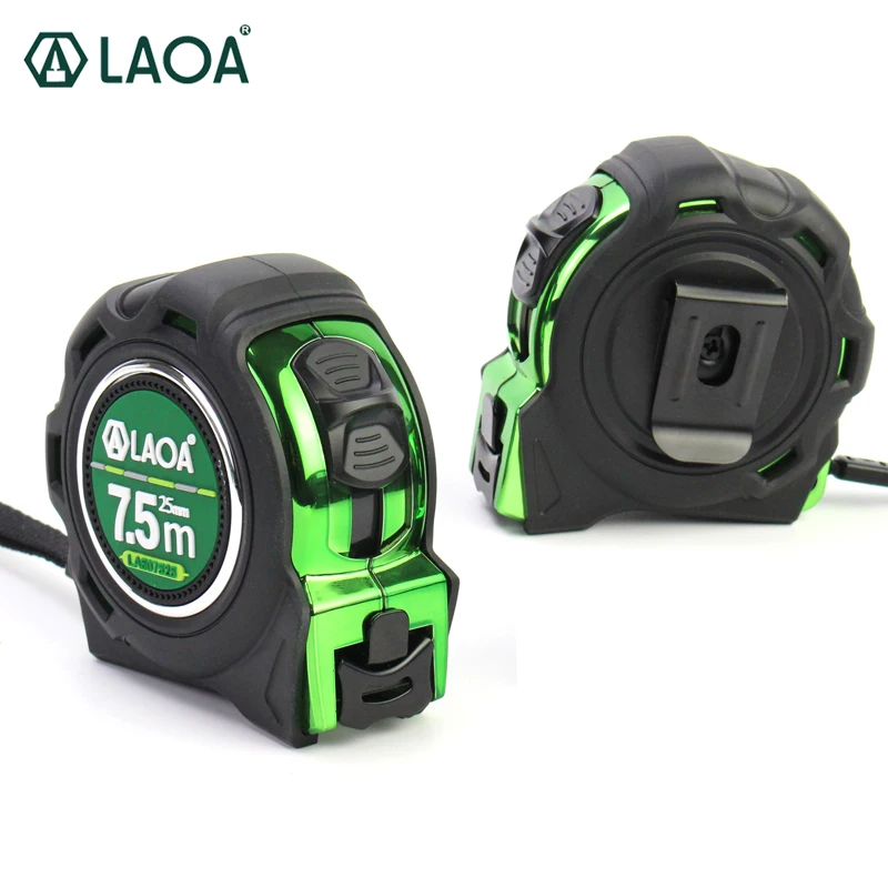 LAOA3/5/7.5M Mn Steel Tape Measure Roulette Double-sided Steel Tapes Cm Inch Type Tape Line Roulette Wood Working Repair Tools