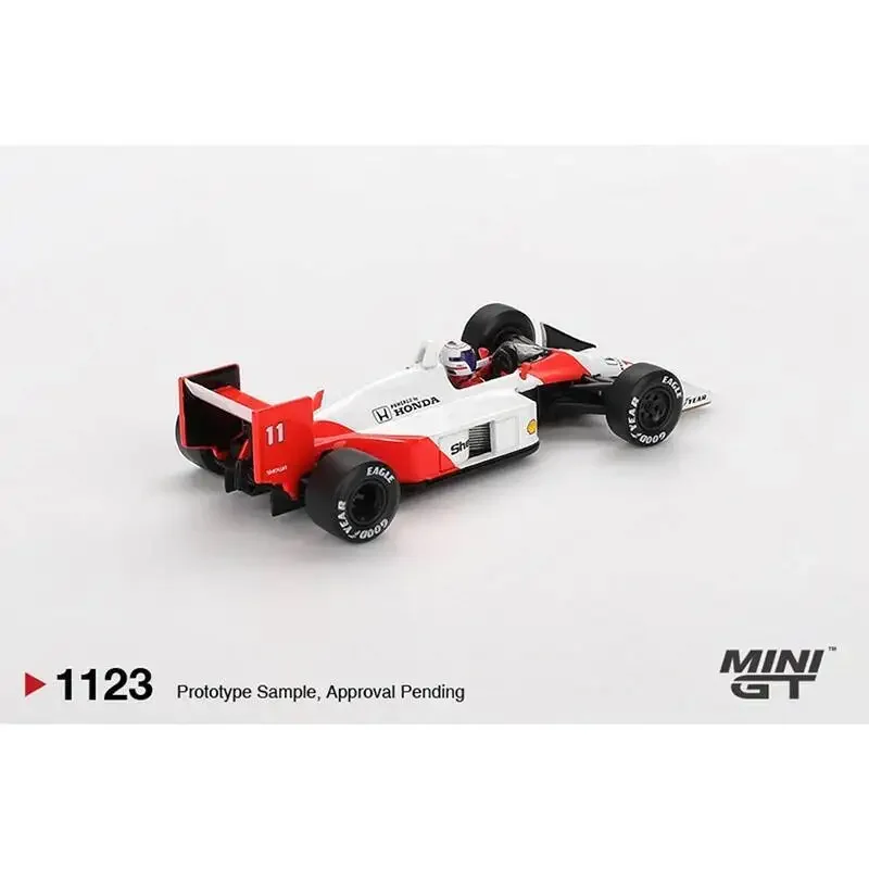 PreSale MINIGT 1123 1:64 McLaren MP4/4 #11 Alain Prost Diecast Car Model Collection Toys