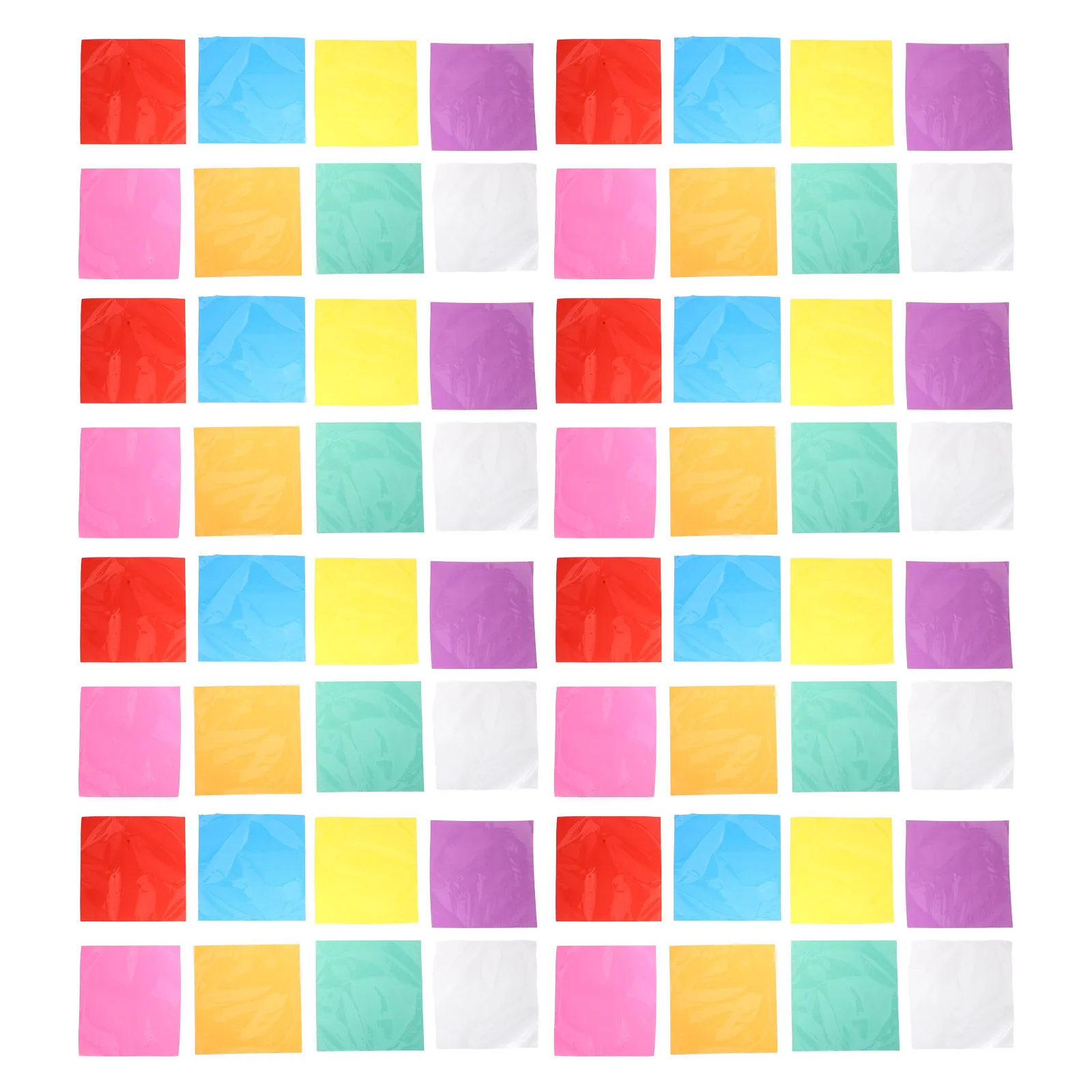 

90Pcs Clear Colored Cellophane Sheets Translucent Craft Material for DIY Presents Window Decorations Educational Games