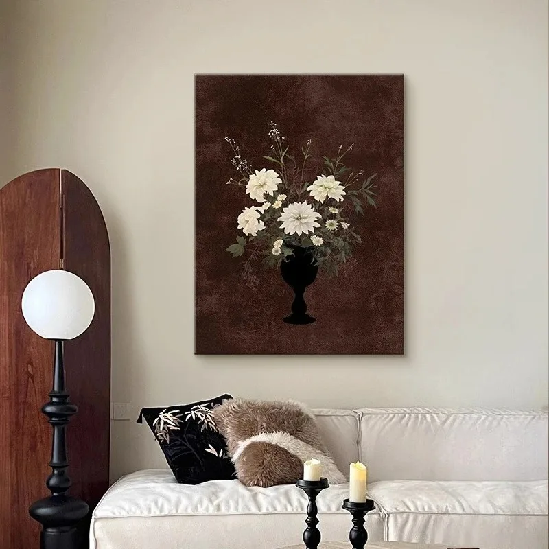 

Flower painting bedroom decorative painting retro high-end desktop painting hanging painting hot-selling
