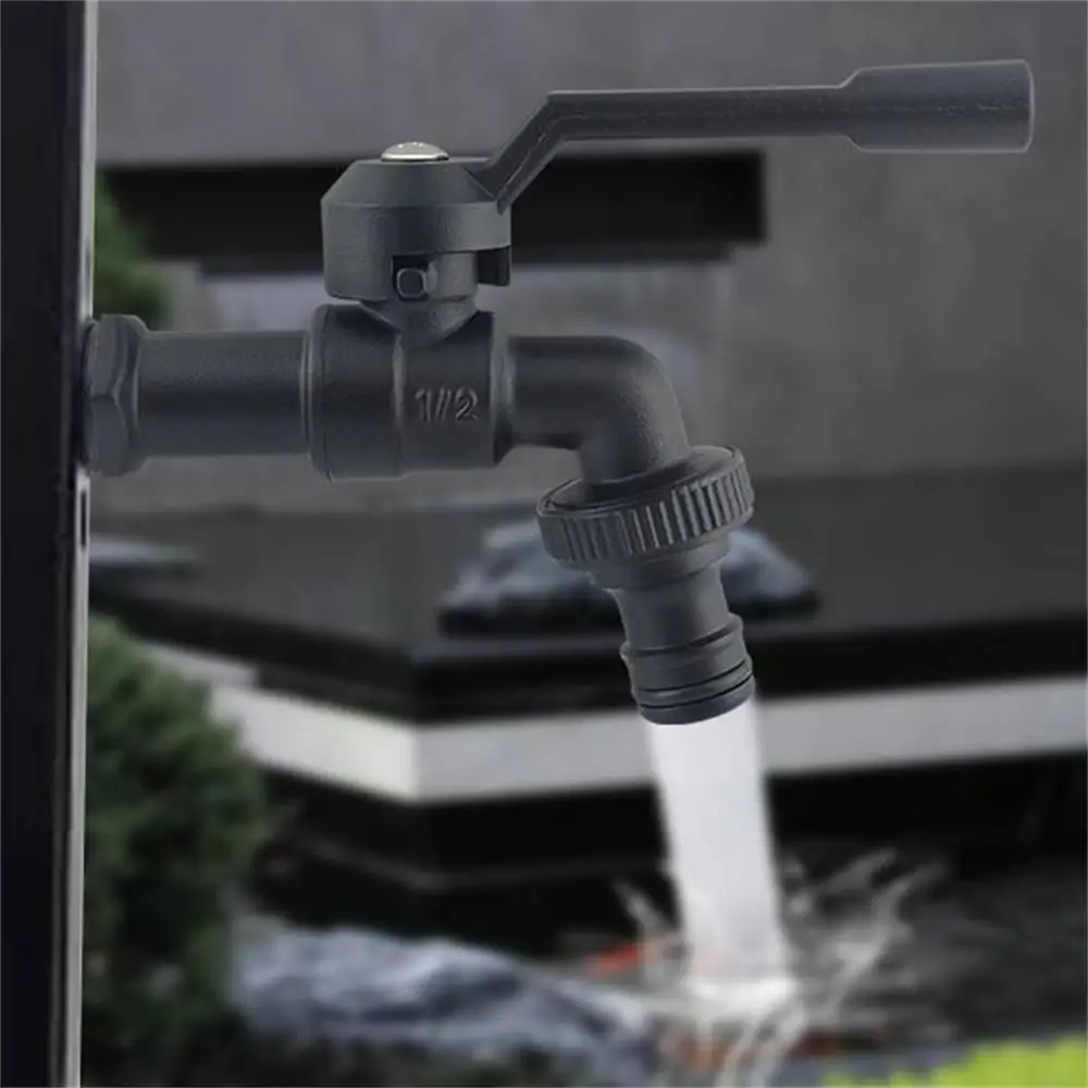 

Смеситель для раковины из черной латуни, садовый кран для шланга, морозостойкий, с двойным выходом, для стиральной машины, для сада