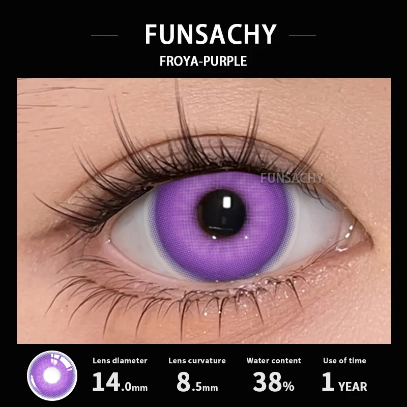FUNSACHY Cosplay Zwart Wit Contactlenzen voor Ogen 1 Paar Gekleurde Anime Lens Oogmake-up Leerling Halloween Vrouwen mannen Accessoires