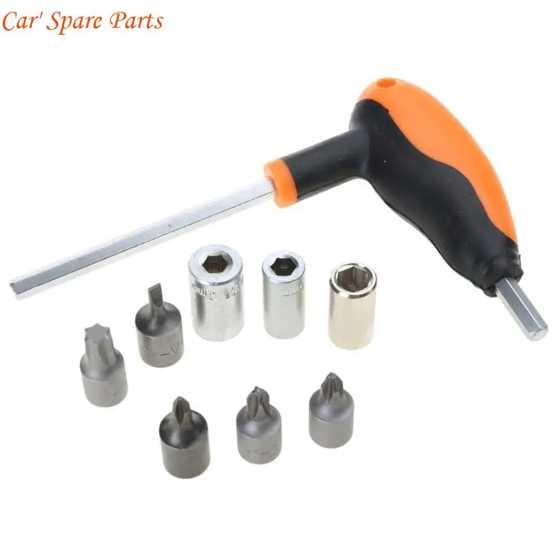 

Y4UA T-wrench Tools with 6/8/10/45mm Bit Socket Professional Metal Wrench