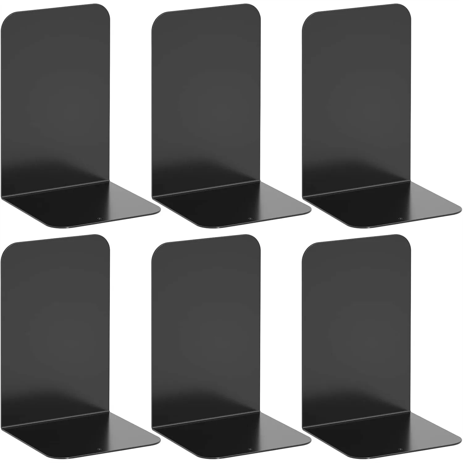 

Heavy Duty Metal Bookends 3 Pairs for Shelves, Book Stopper for Heavy Books, Home Office School Organizer