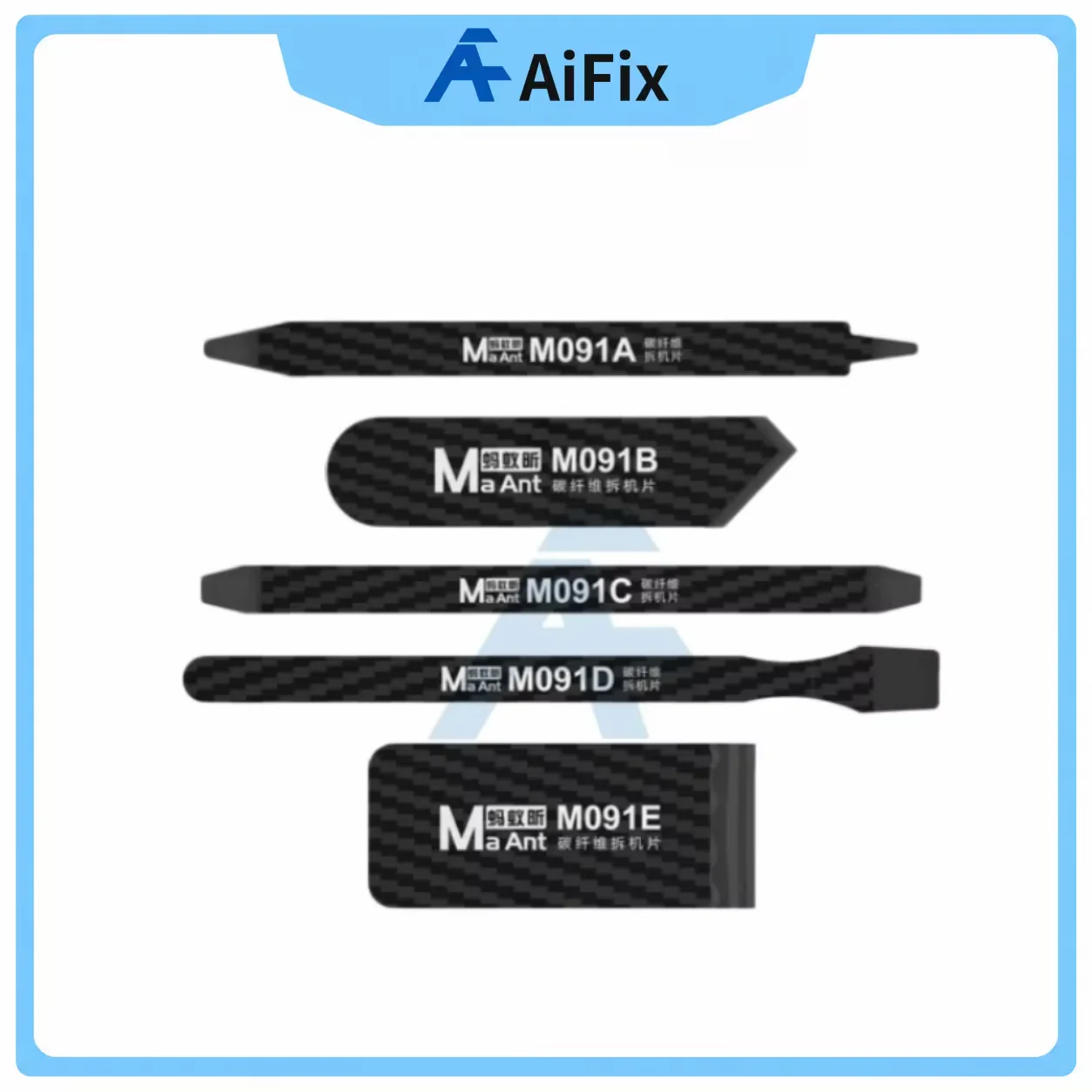 MaAnt M091 5pcs Carbon Fiber High Toughness Pry Bar Anti-static Disassembly Set  for LCD Screen Repair