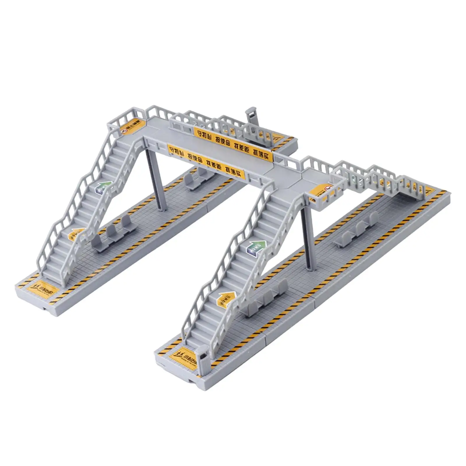 HO Scale Model Building Kits Pedestrian Bridge DIY Model Footbridge for Train Station Layout