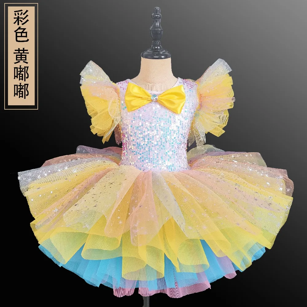 Kids Clothes Stage Costumes Performance Princess Fairy Children Clothing Leotards for Girls Dress Ballet Tutu Dance Wear Party image 4