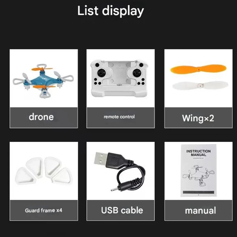 Tiny Remote Controlled handbill with Stage Stabilization 360 Tricks ABS Sturdy Quadcopter Great Gift for Everyone A2UB