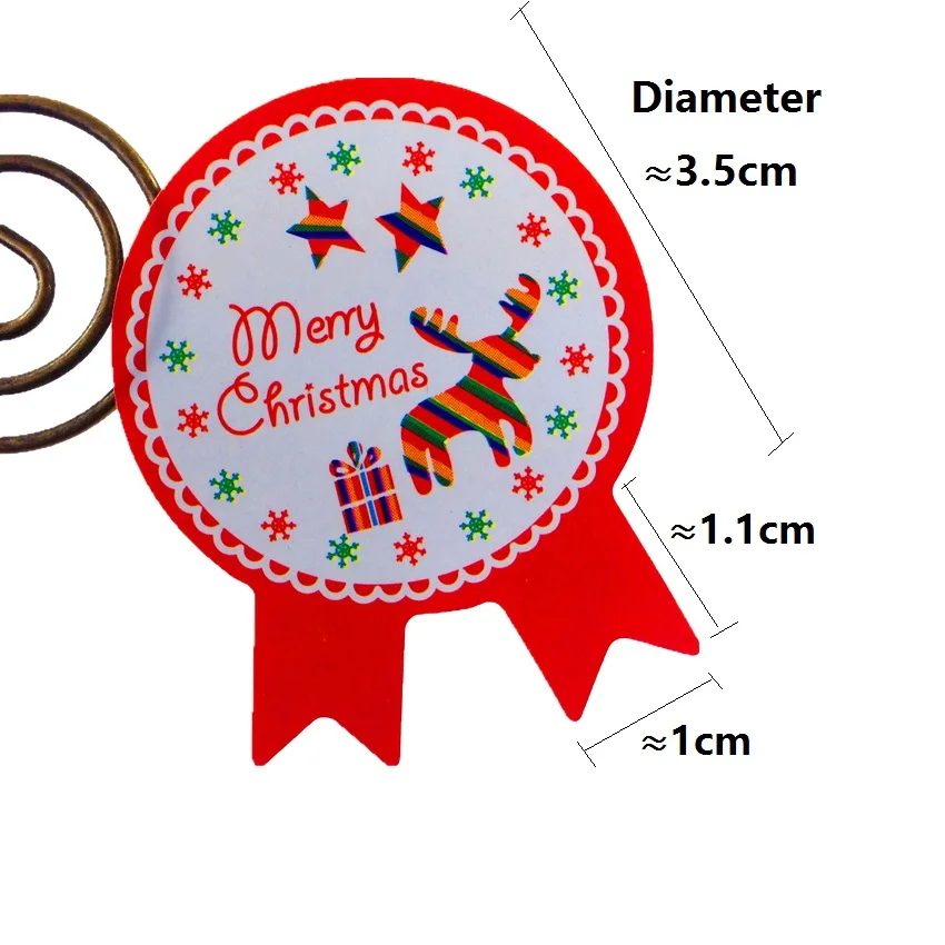 80PCS/lot NEW Christmas Theme badge Seal Gift paper Sticker Students' DIY Multifunction diary sticker cake biscuit package Label