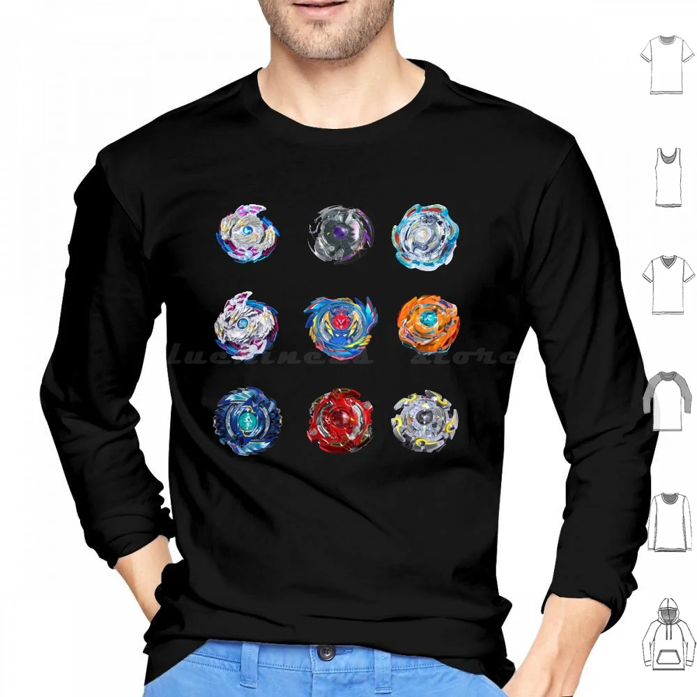 Beyblade Burst All Beyblades Hoodies Long Sleeve Beyblade Beyblade Burst Anime Beyblade Burst Art Beyblade Burst