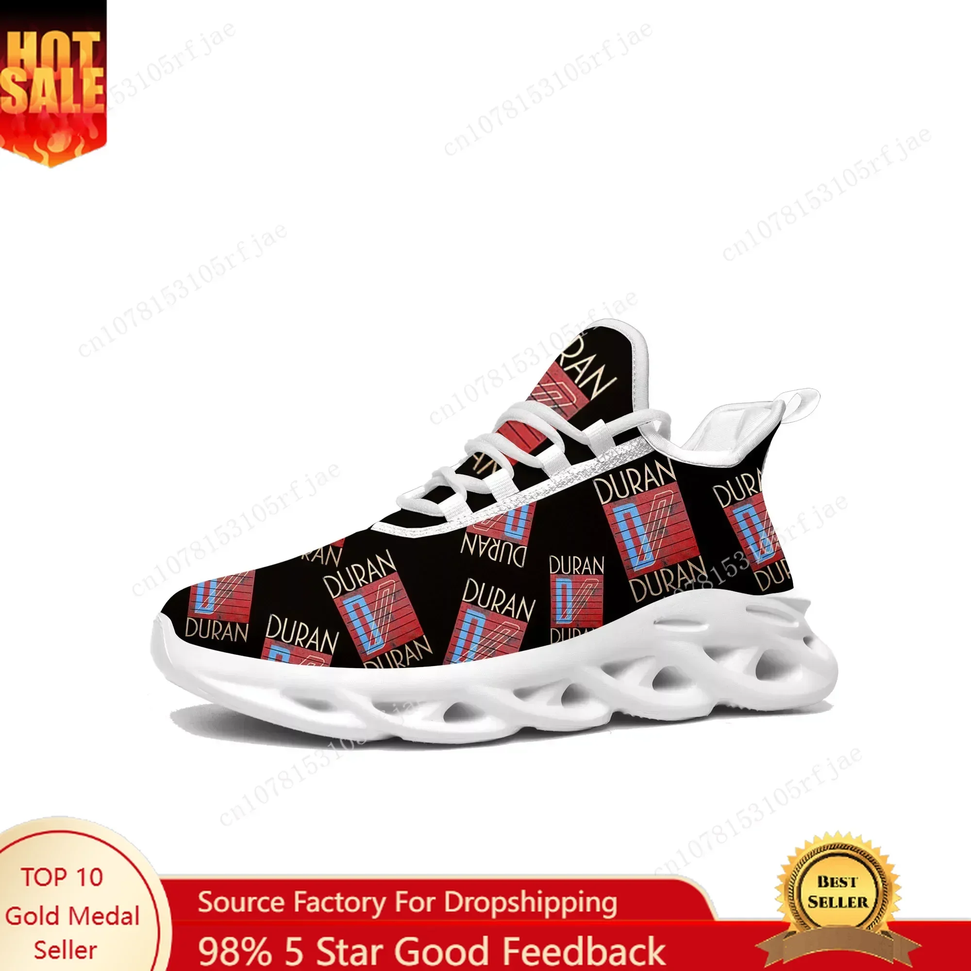 

Кроссовки Duran Duran Flats для мужчин и женщин, для танцев, рок-музыки, спорта, бега, на шнуровке, сетчатые, индивидуального пошива, белые