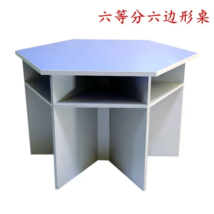 Student hexagonal table hexagonal  science maker experimental   computer table color combination table