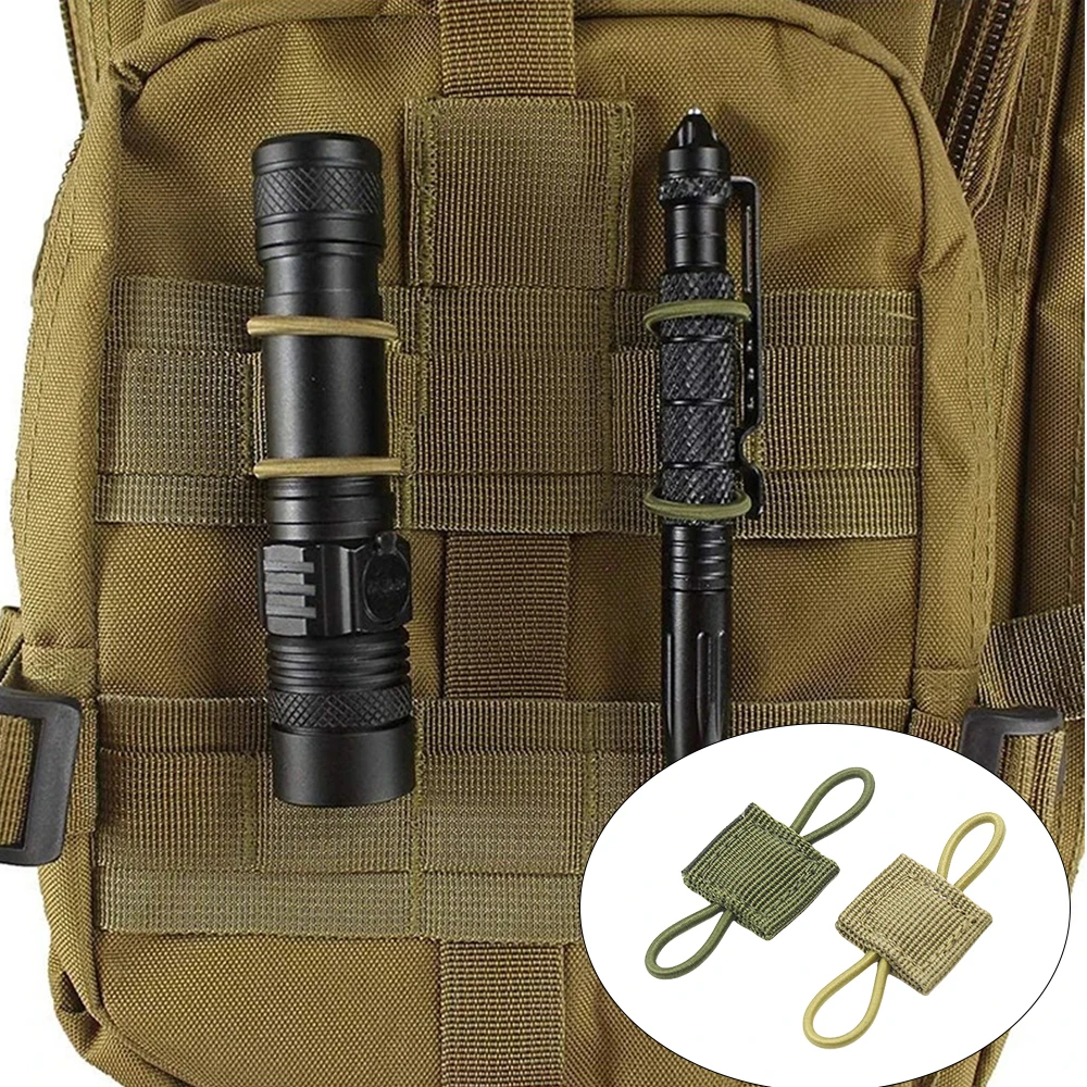 10pcs Antenna Binding Buckle Tactical MOLLE Elastic Strap Tactical Bag Outdoor Camping Multitool Retainer For Antenna Binding