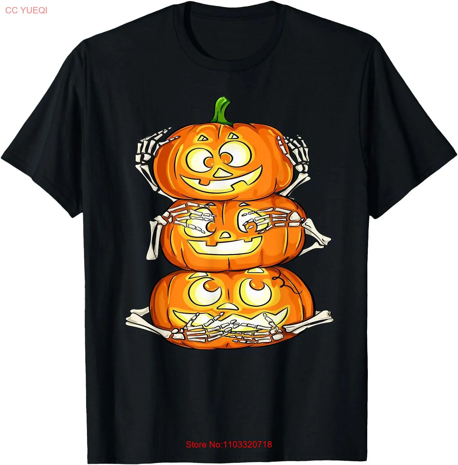 Мужская футболка с забавным трюком или тройным мудрым тыквой на Хэллоуин