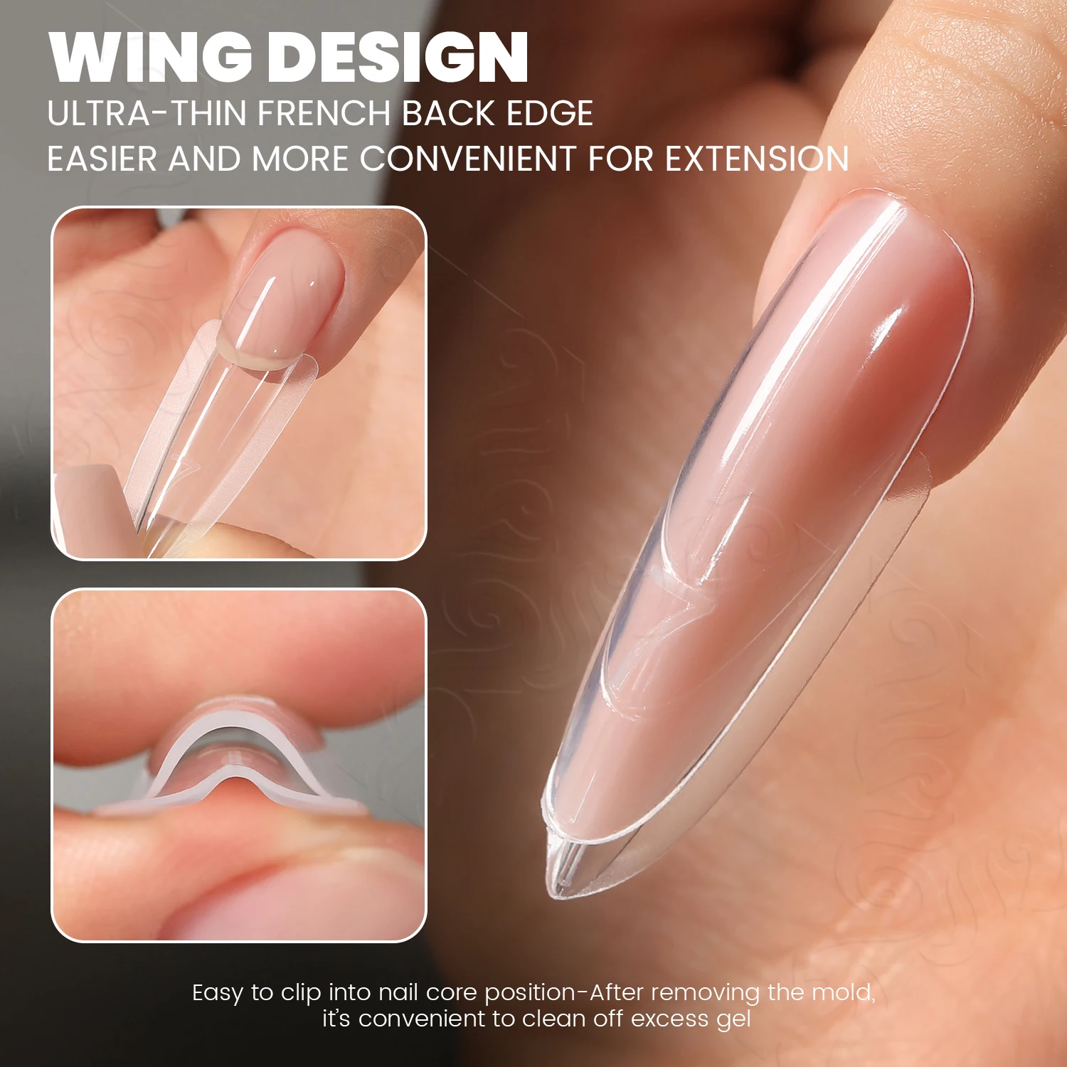 YOKEFELLOW Sandwich Dual Nail Forms 240pcs 15size Extensions-Dual Forms Coffin Almond Nail Forms Top Mold Bottom Mold Nail Extension Tools for Beginners