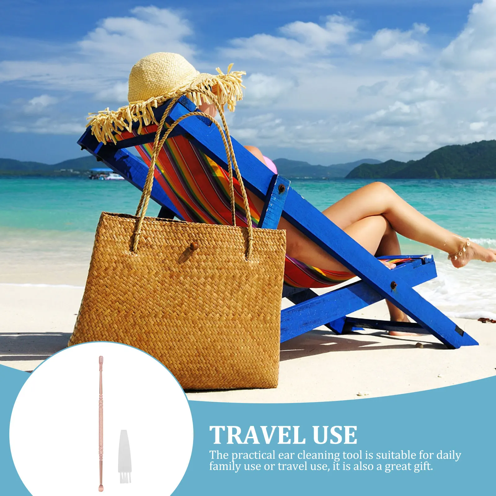 

Ear Cleaner Outdoor Earwax Remover Tool Clearer Household Convenient Rose Gold Supplies