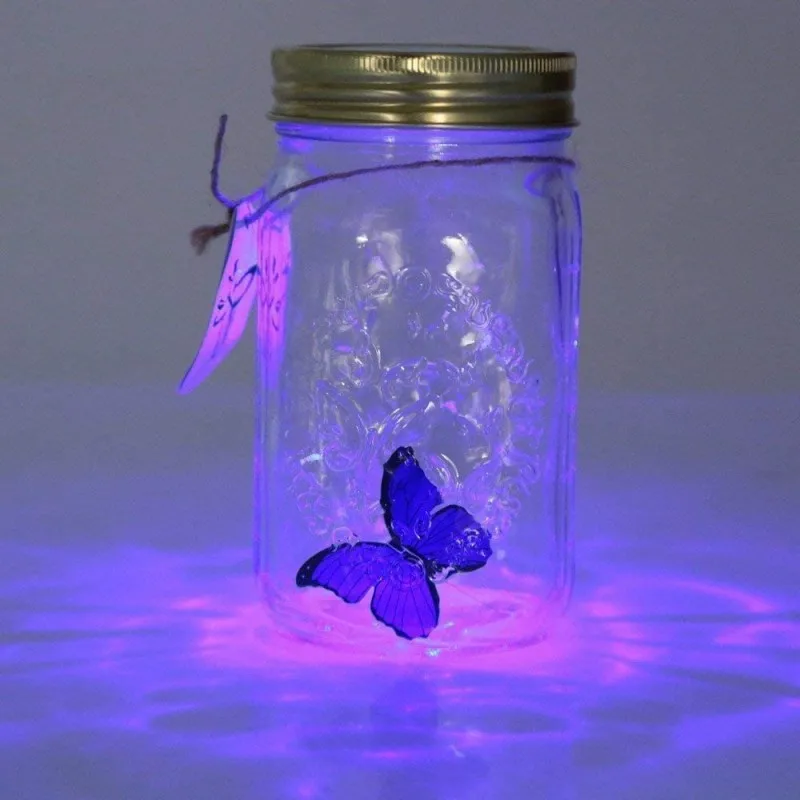 1PC LED Animated Butterfly In A Jar Fluttering Amazing Collection Battery Operated