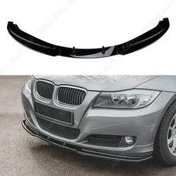 3pcs Gloss Black Maxton Style Front Splitter Bumper Lip Tuning for BMW 3 Series E90/E91 Facelift LCI 2008-2011 Body kit