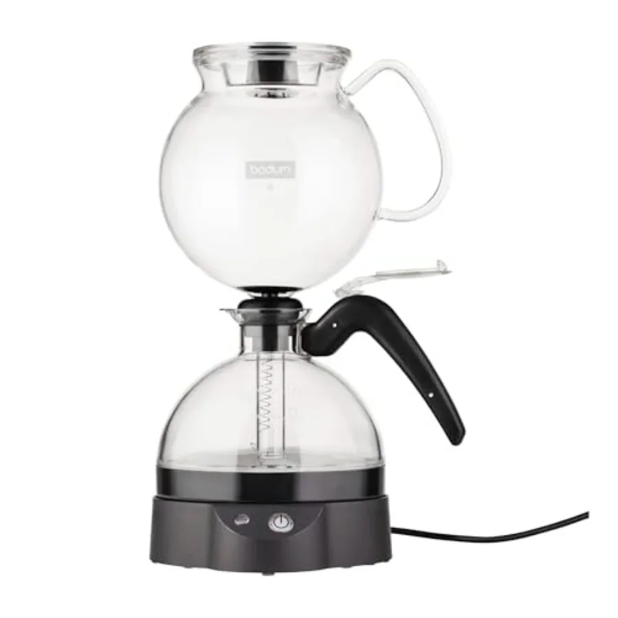 

34oz ePebo Electric Vacuum Coffee Maker with BPA-Free Tritan Plastic Jug and High-Heat Borosilicate Glass Funnel Temperature Co