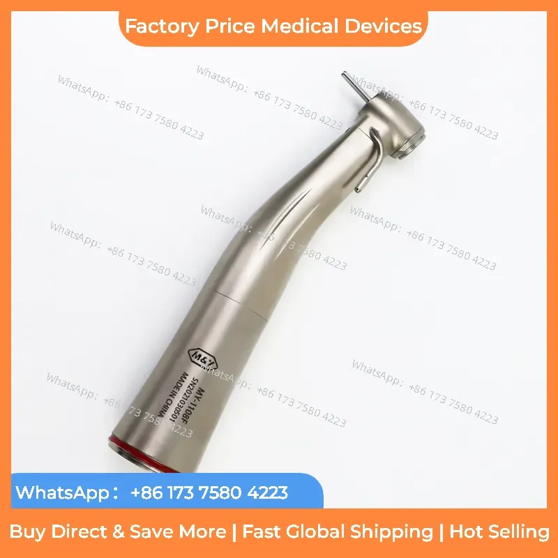 2026 Slow Speed Handpiece X95L 1:5 Speed Increasing Contra Angle Red Ring LED Fibre Optic With External fastshipping