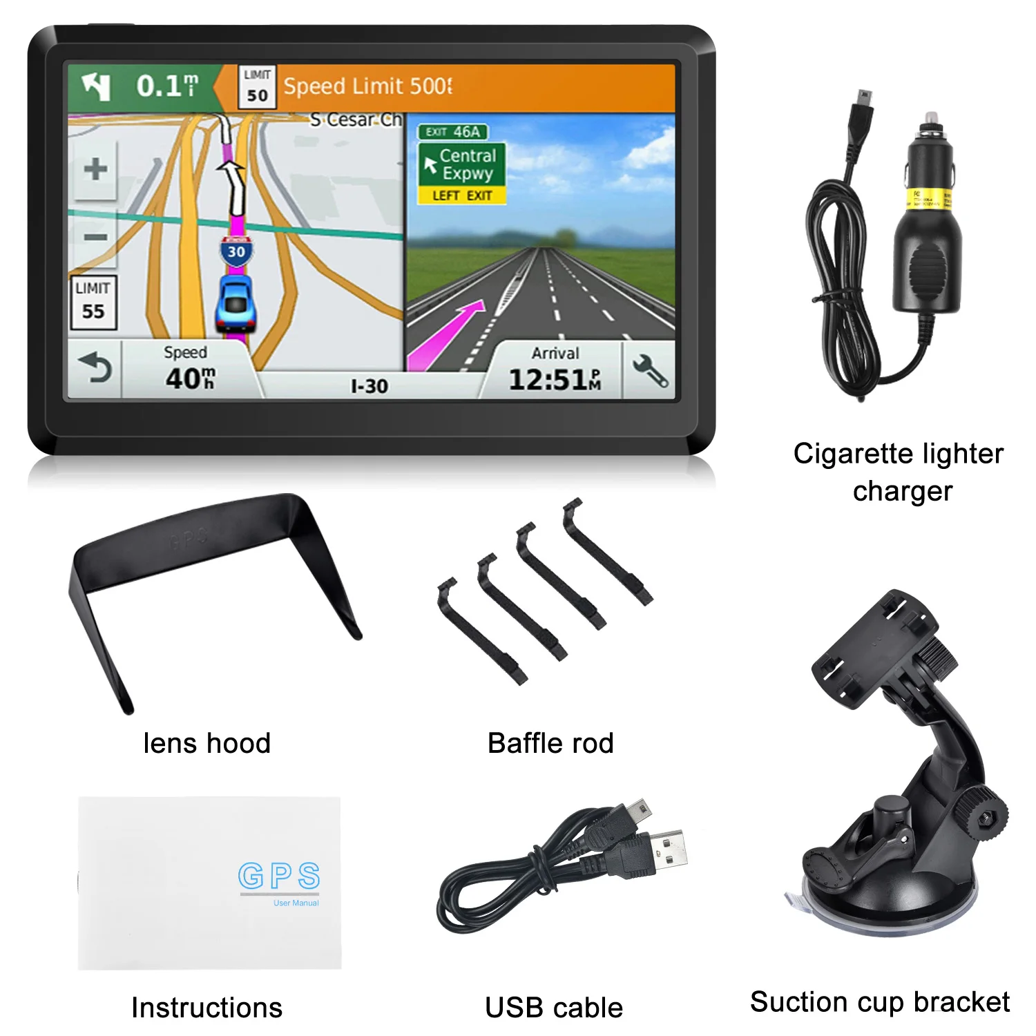 

Navigation with sunshade