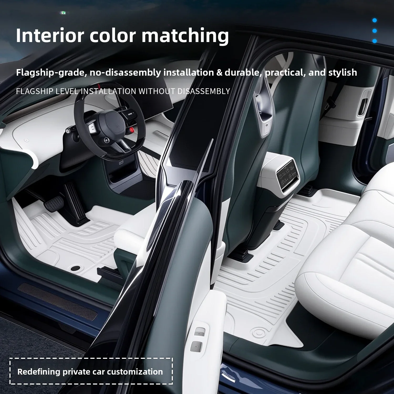 

Автомобильные коврики полностью закрытые, грязеотталкивающие, устойчивые к царапинам, износостойкие, из ТПЭ, для Xiaomi YU7 2025