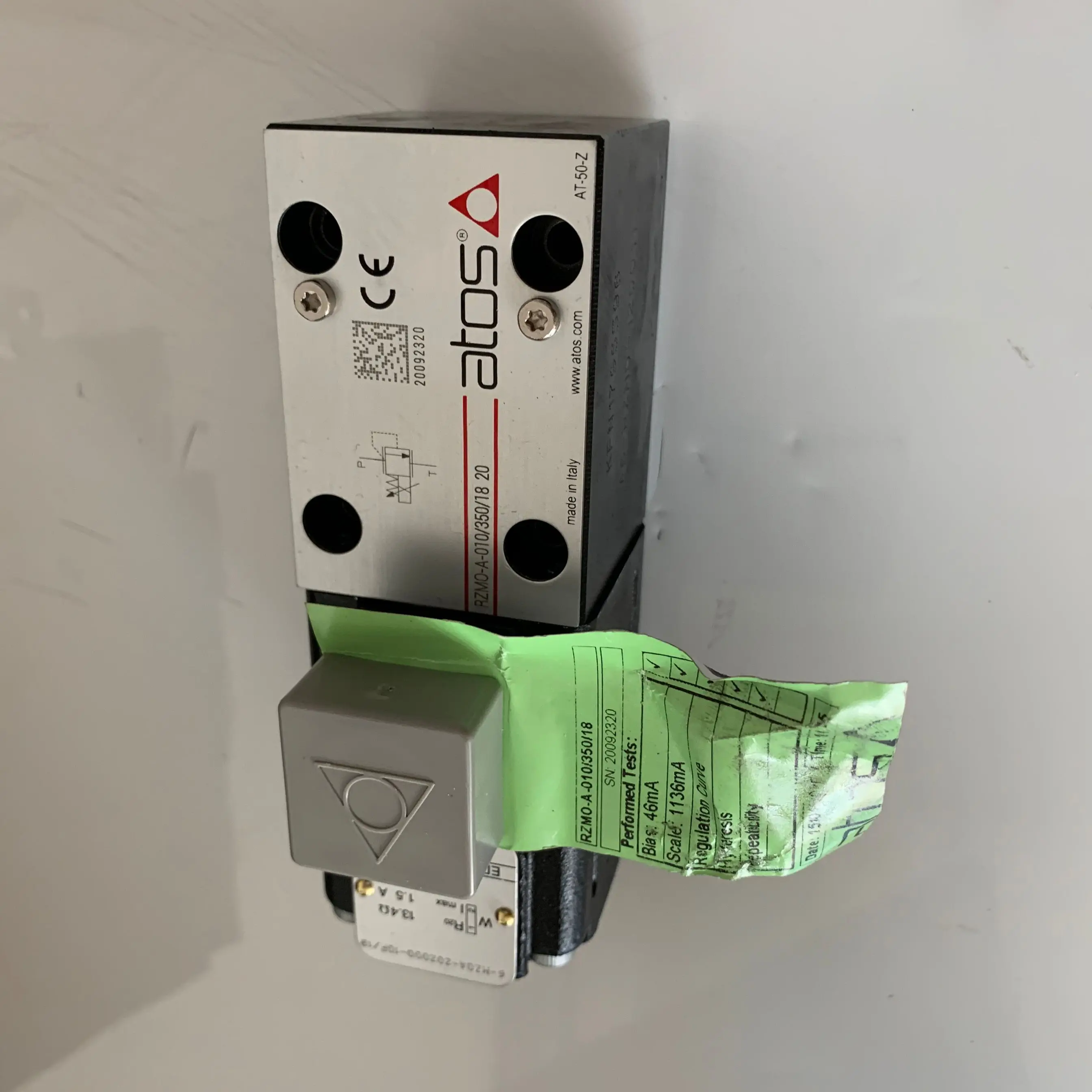 RZMO-A-010/350/18 20 RZMO-A-010 ATOS صنع في إيطاليا الأصلي النسبي في المخزون Hydraforce SUN HYDRAULICS EATON