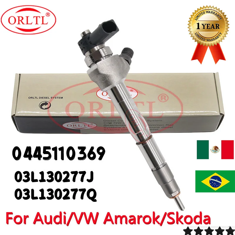 NEW 0445110369 Original Fuel Injection 0 445 110 369 03L130277J 03L130277Q For Diesel Volkswagen AMAROK 2.0/CADDY/GOLF