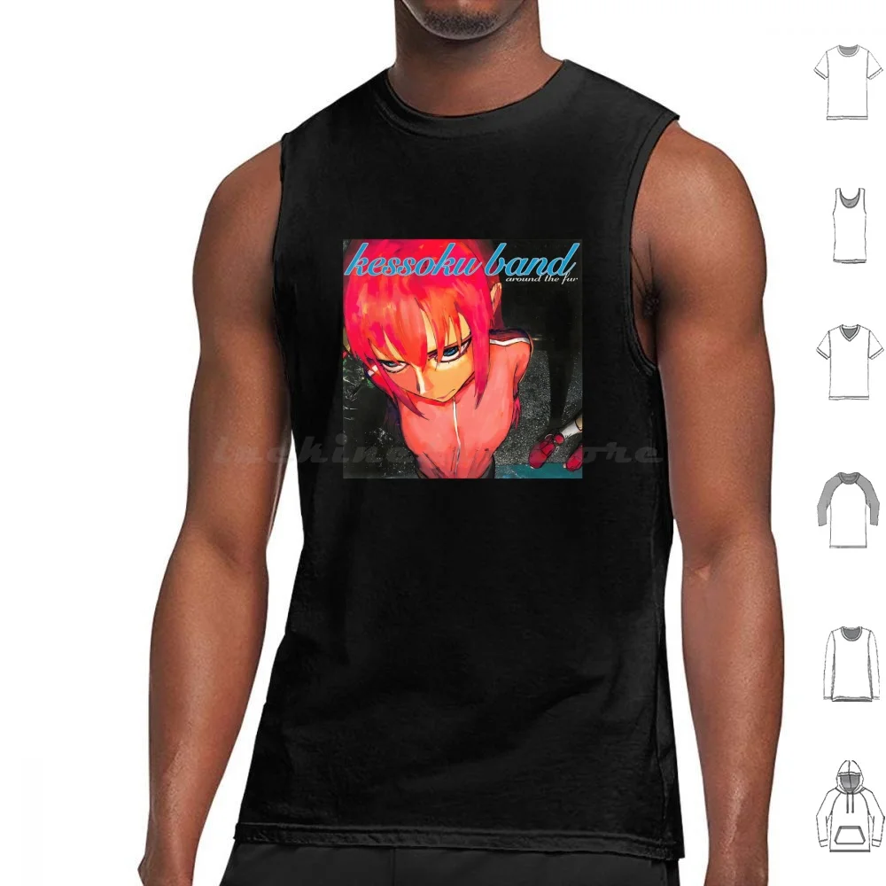 Kessoku Around The Fur Tank Tops Print Cotton Bocchi The Kessoku Kessoku Band Anime Japan Japanese Distortion